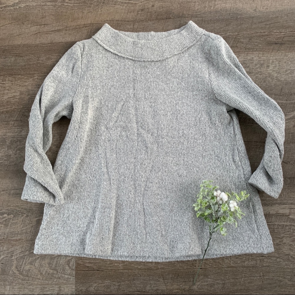 LOFT Outlet Gray Mock Turtleneck Cozy Sweater